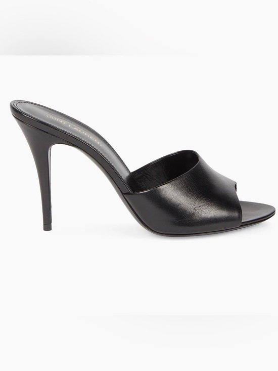 Saint Laurent Shoes - Saint Laurent Black LA 16 Leather Mules 36.5